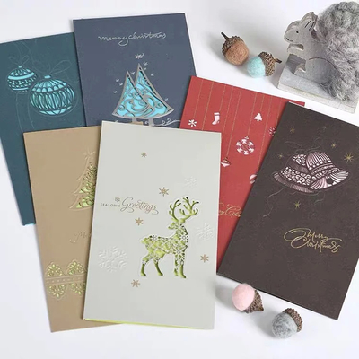 Luxury Merry Holiday Giáng sinh cảm ơn bạn quà thẻ ghi chú thẻ thiết lập diy thiệp chúc mừng tùy chỉnh in