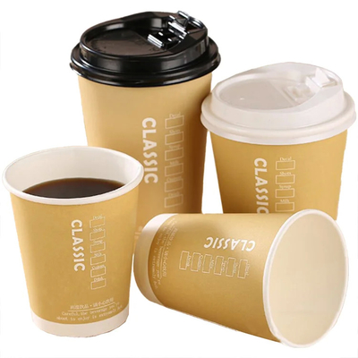 Bicchierini Caffe 8oz / 12oz / 14oz / 16oz / 22oz tách giấy dùng một lần kraft đôi tường tách giấy cho đồ uống nóng